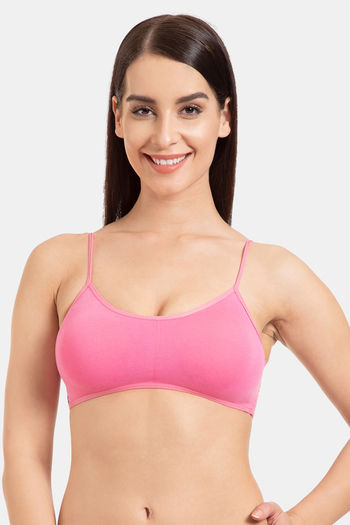 Buy Tweens Padded Non-Wired Full Coverage Cage Bra - Baby Pink